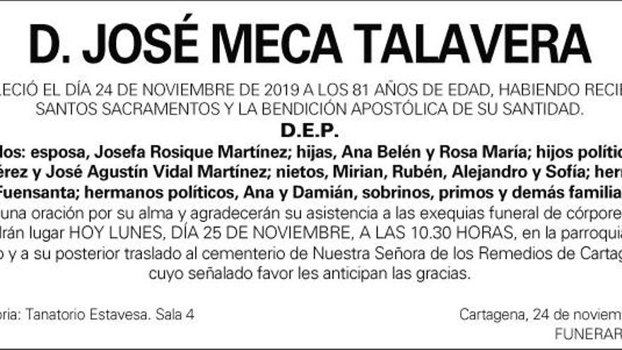 D. José Meca Talavera