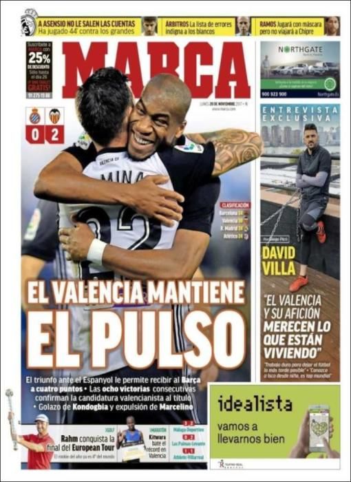 Portada lunes 20 de noviembre de 2017