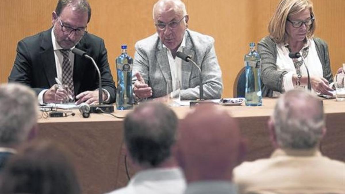 Ramon Espadaler, Josep Antoni Duran Lleida y Joana Ortega, dirigentes de Unió.