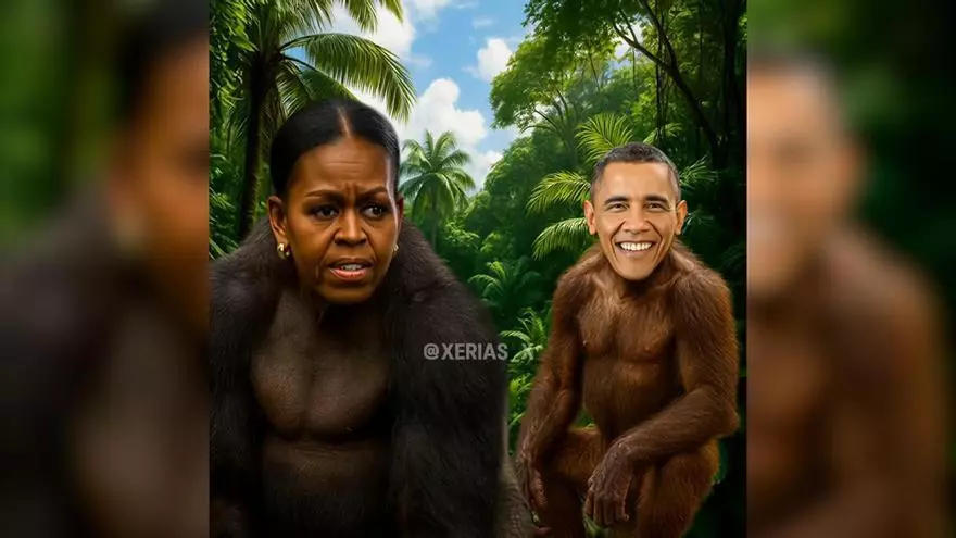 Trump difunde un video creado con IA que muestra a los Obama como monos