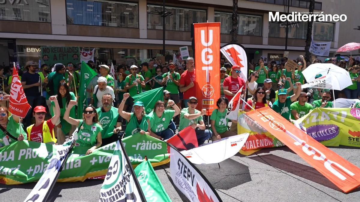 Manifestación educativa en Castellón