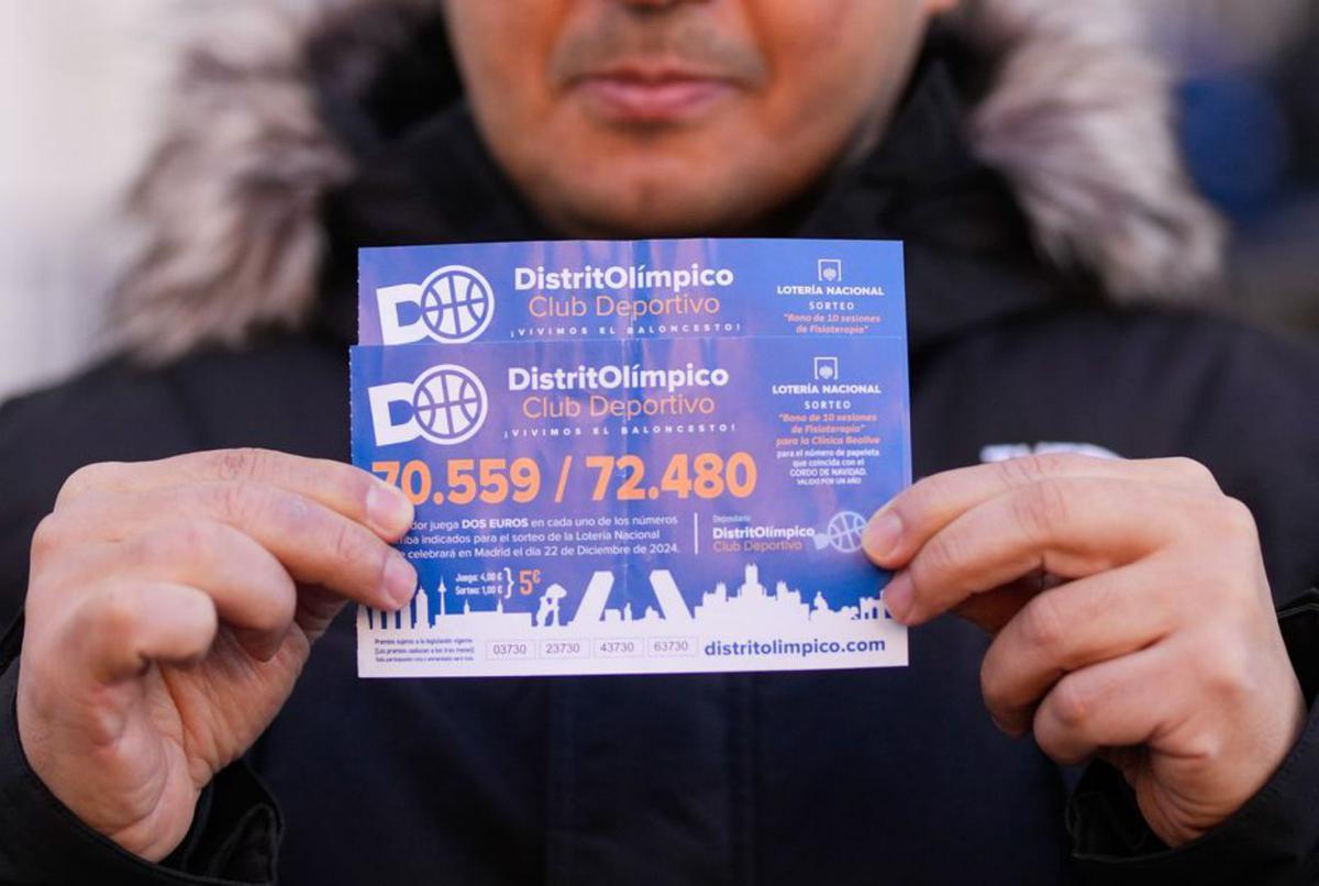 Participación del club de Madrid que ganó el Gordo y que salpicó a A Coruña. |  Borja Sánchez/Efe