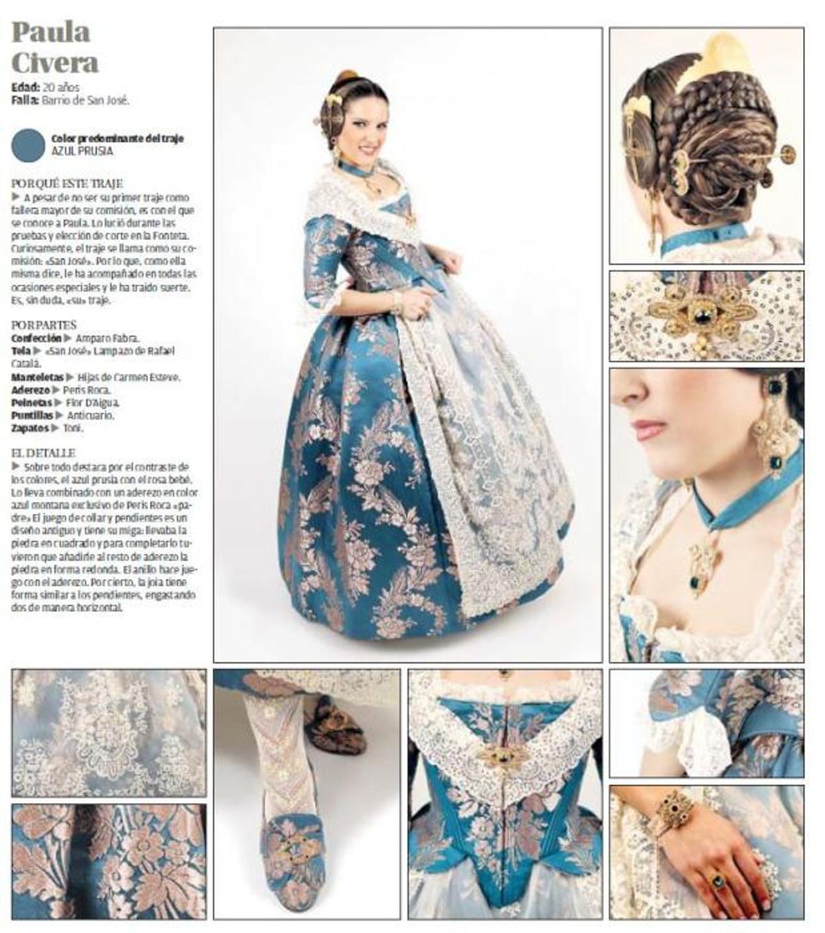 ... y así apareció en la página de indumentaria del Extra de Fallas 2011.