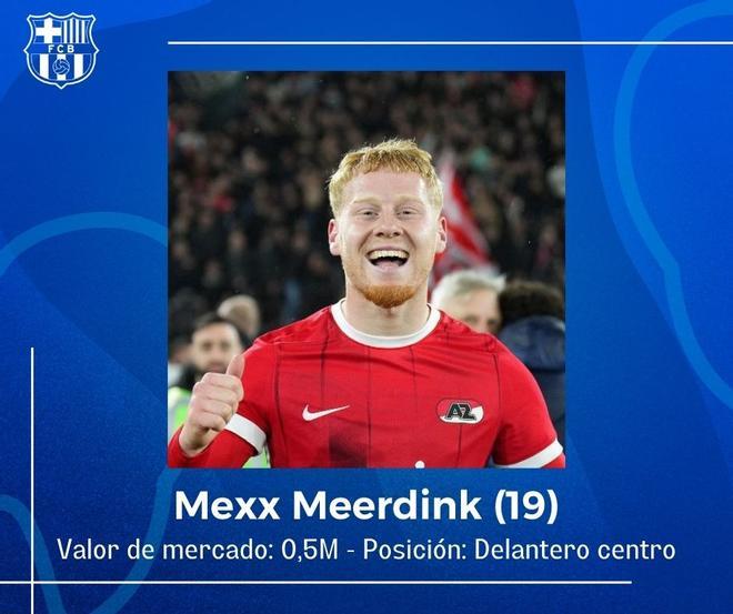 Mexx Meerdink fue el autor de dos goles contra el Barça esta temporada en la Youth League