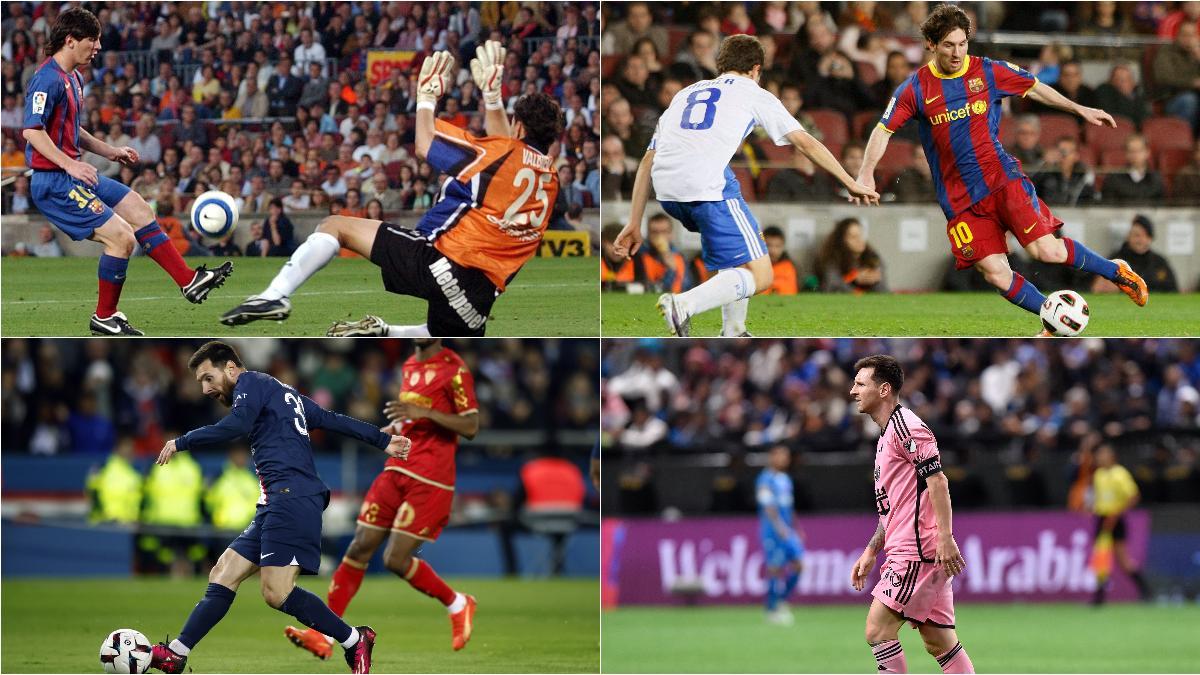 Veinte años, veinte gritos: el primer gol de Lionel Messi cada año