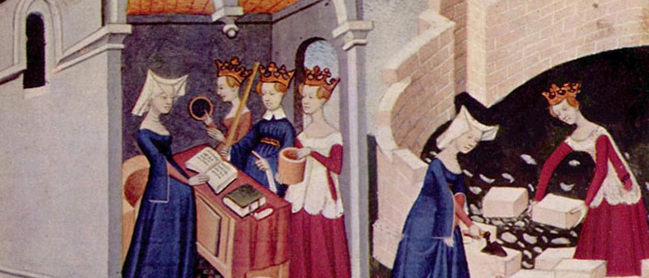Ilustración del libro “La ciudad de las damas” de la francesa Christine de Pizan