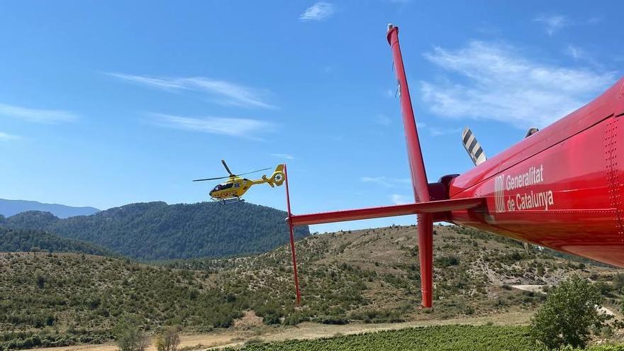 Rescaten en helicòpter un excursionista ferit greu a Coll de Nargó