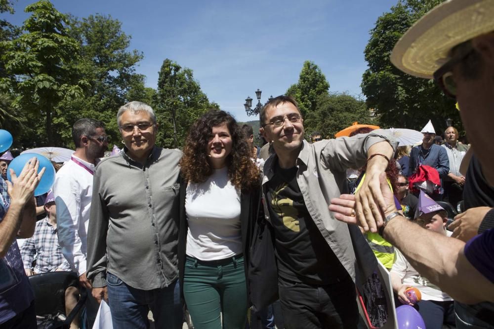 Acto electoral de Podemos en Oviedo con Juan Carlos Monedero