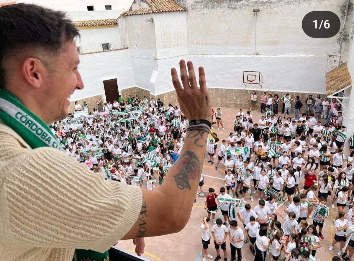 Carracedo en el colegio La Inmaculada de Córdoba.