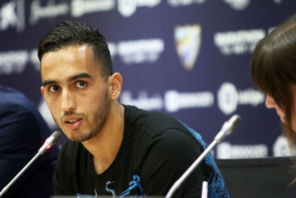 Presentación de Badr Boulahroud como nuevo jugador del Málaga CF.