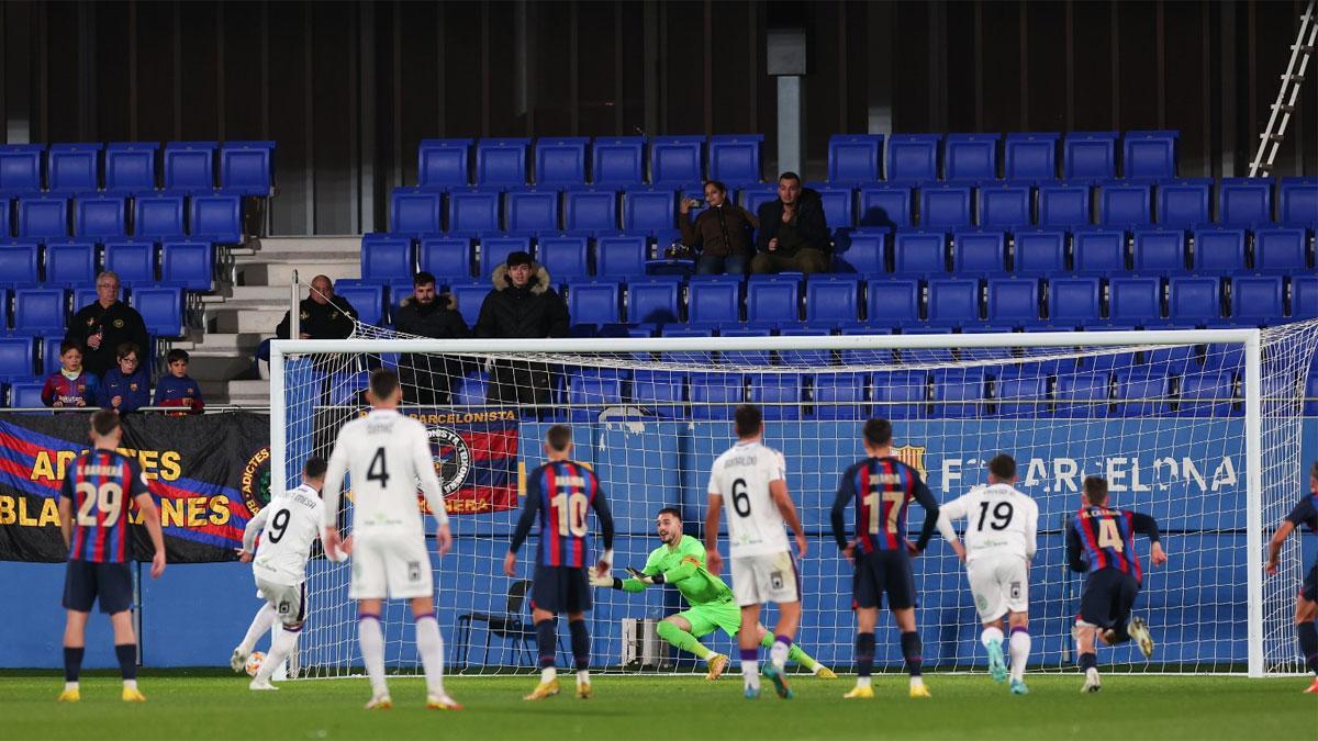 De esta manera, con un penalti transformado por Rubén Mesa, se adelantó el Numancia ante el Barça Atlètic