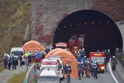 Derrumbe en un túnel en Japón