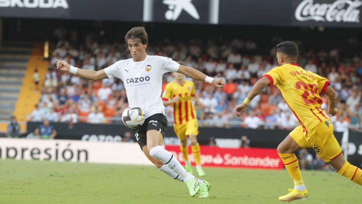 Jesús Vázquez, en Mestalla