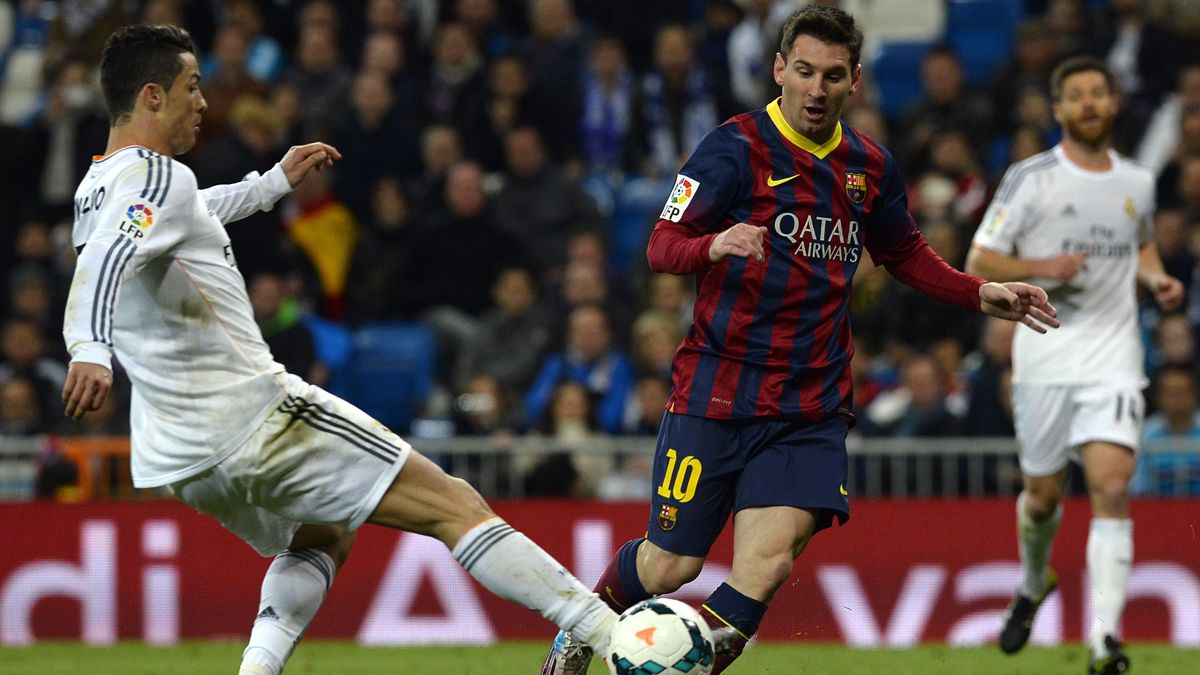 Messi fue el gran protagonista del clásico disputado en el Bernabéu el 23 de marzo de 2014