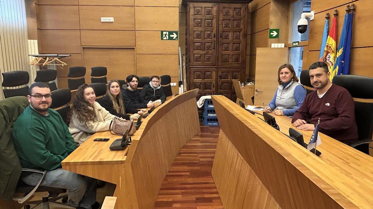 La recepción en el salón de Plenos del Ayuntamiento.