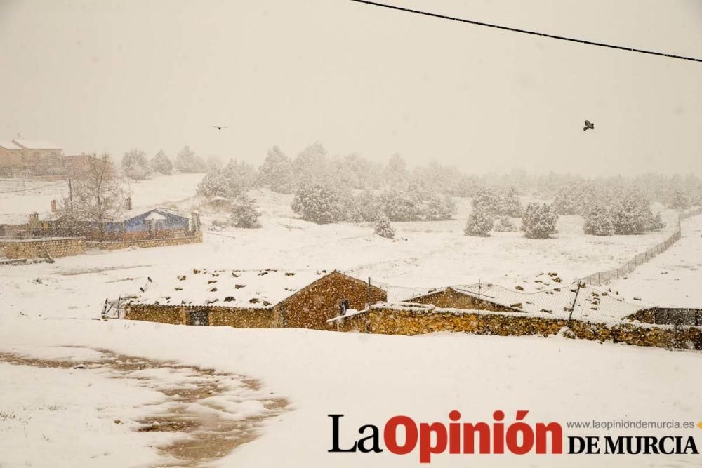 Nieve en las pedanías altas del Noroeste