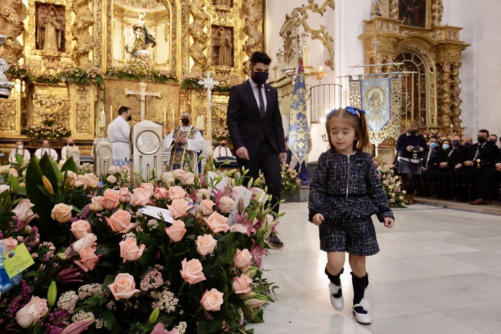 San Francisco acoge la misa en honor de la Dolorosa del Paso Azul de Lorca