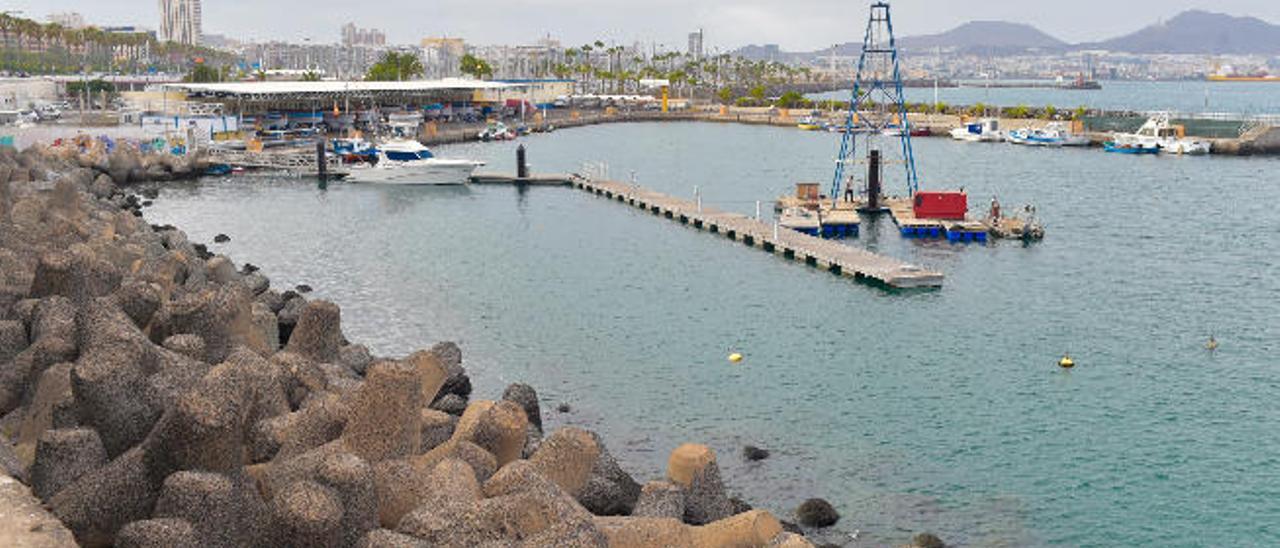 Vista de los nuevos atraques, ayer en el muelle de la vela latina.