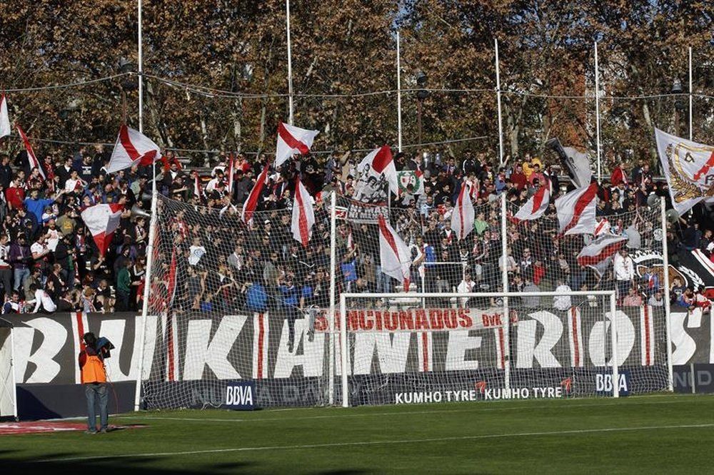 Bukaneros, del Rayo Vallecano, en una imagen de archivo; es uno de los grupos ultra más activos del panorama español