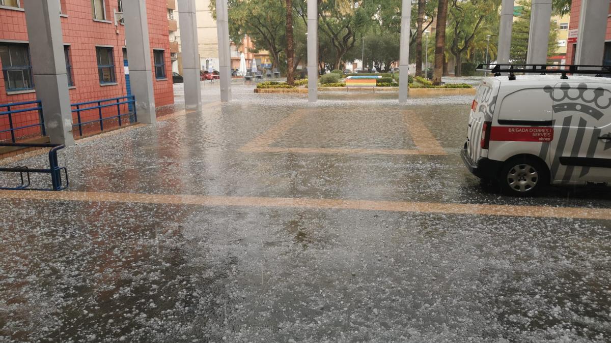 Granizada en Xirivella