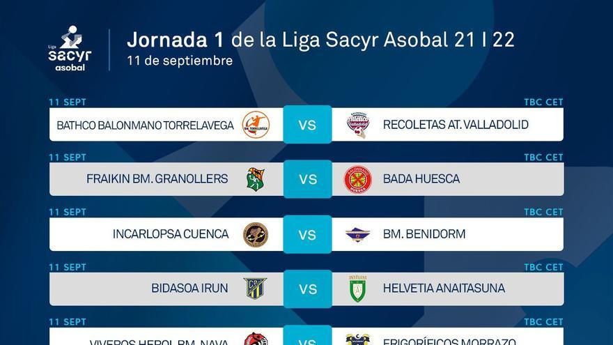 El Bada Huesca se enfrentará al BM Granollers en la primera jornada de la Liga Asobal