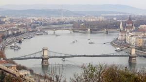 FILE PHOTO: The cityscape of Budapest with the Chain Bridge as seen from the Gellert Hill, in Budapest, Hungary November 15, 2018. REUTERS/Bernadett Szabo/File Photo