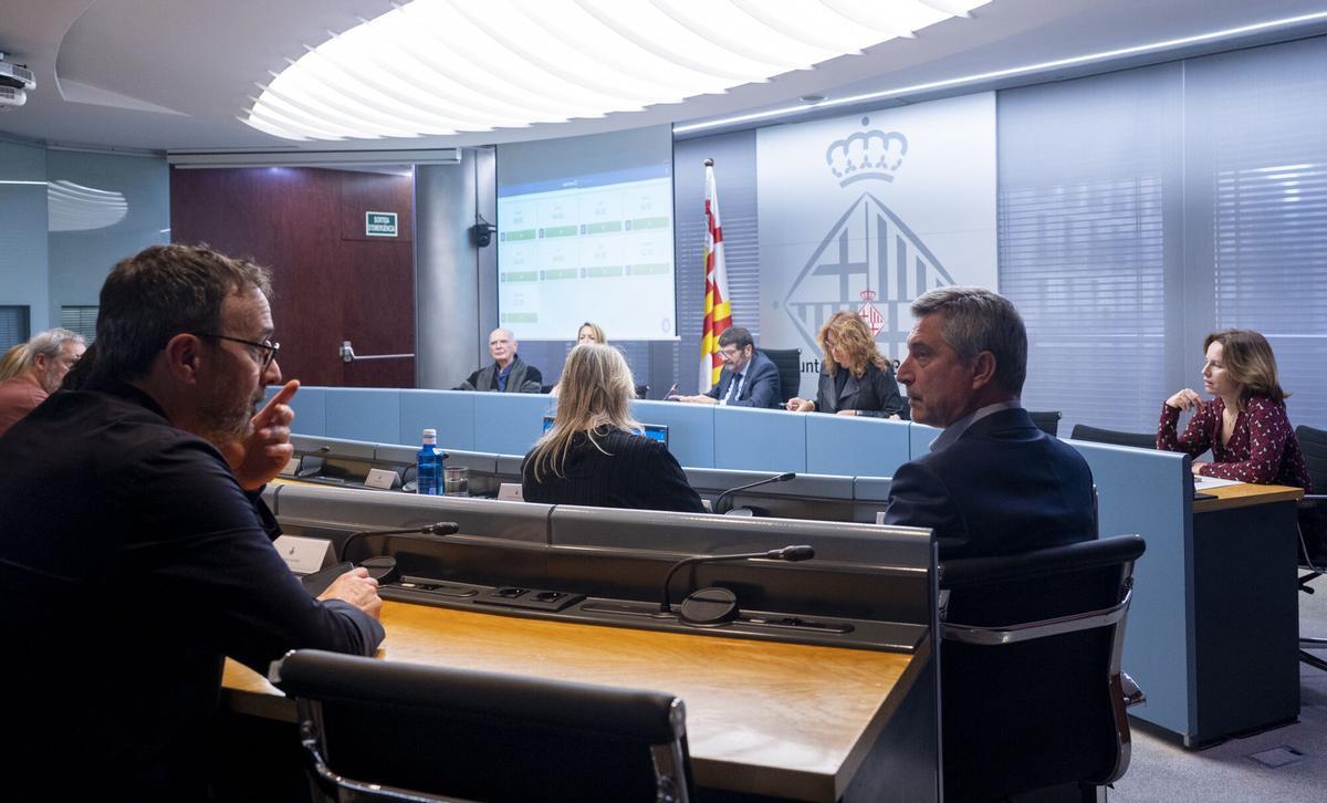 Jordi Martí y Josep Rius, en el Ayuntamiento de Barcelona