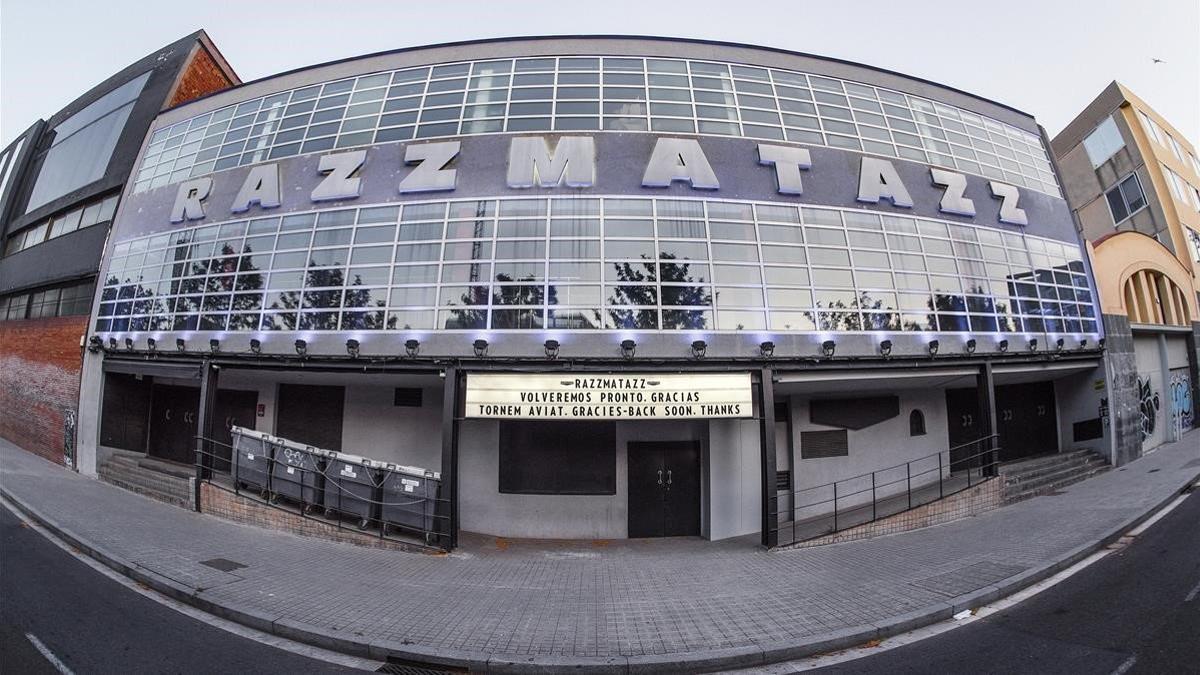 La sala Razzmatazz, cerrada durante el estado de alarma.