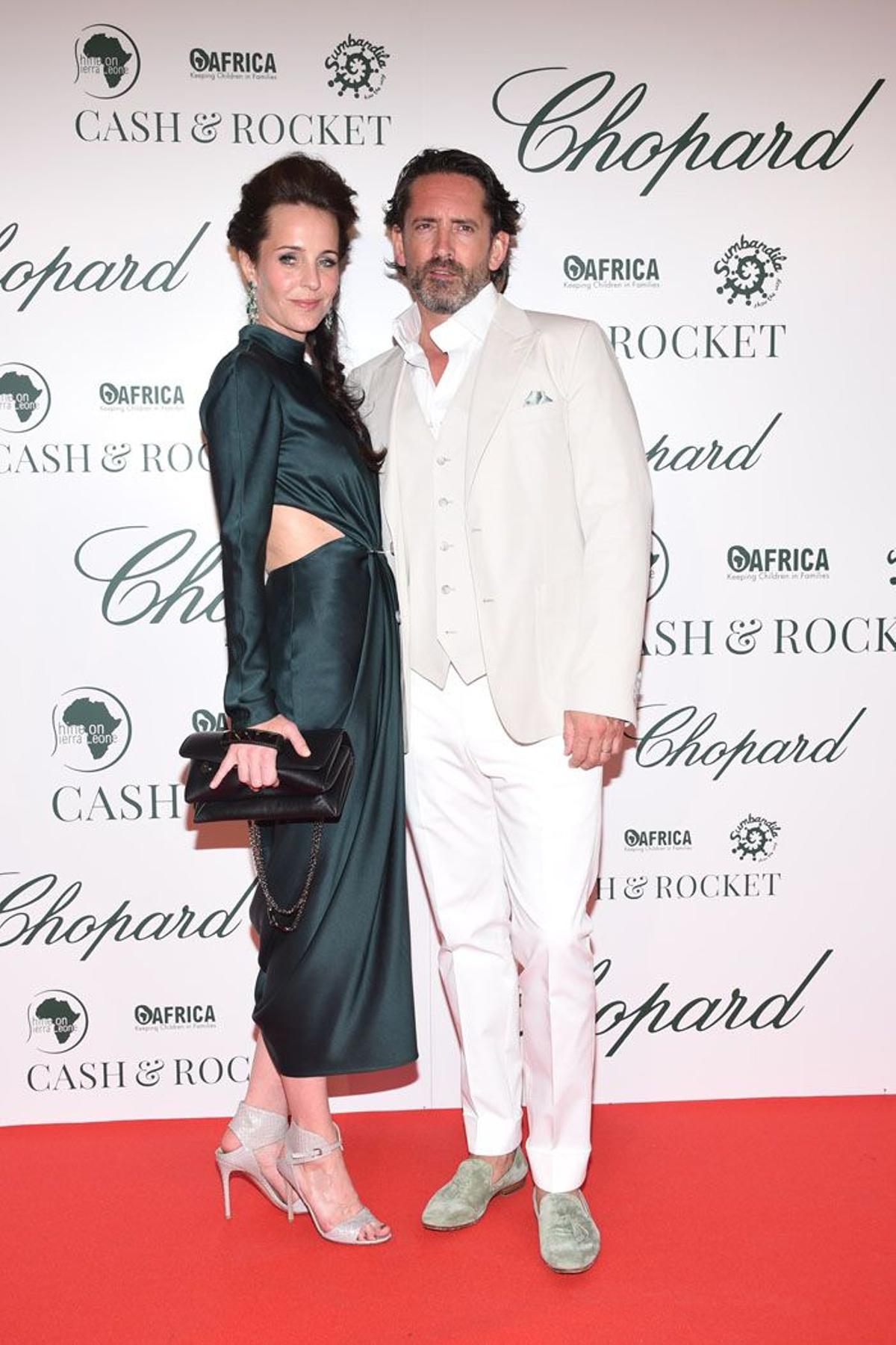 Julie Brangstrup y Mark Brangstrup en la fiesta Chopard Crash &amp; Rocket