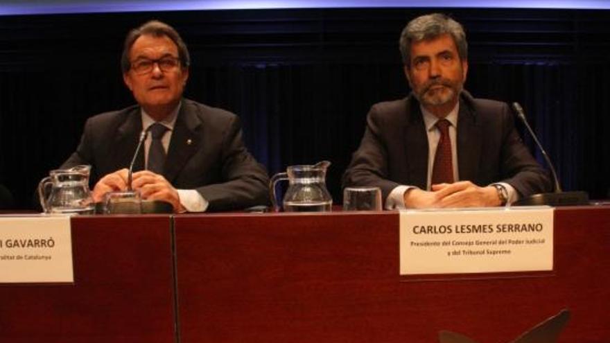 Artur Mas, al costat de Carlos Lesmes