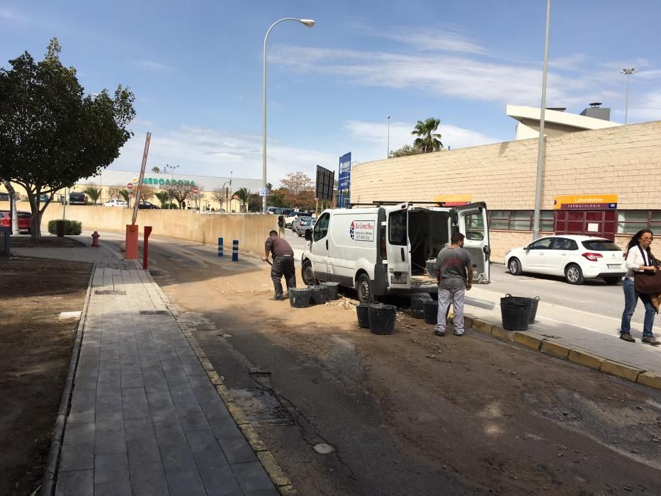 Limpieza en el campus tras la tromba