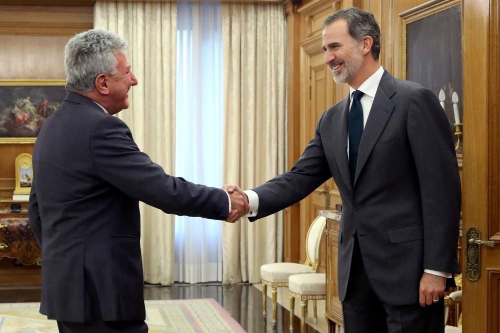 Felipe VI se reúne con Pedro Quevedo (NC)