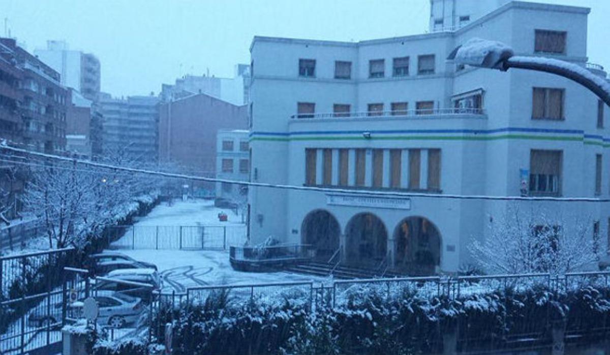 Estampa blanca en Lleida.