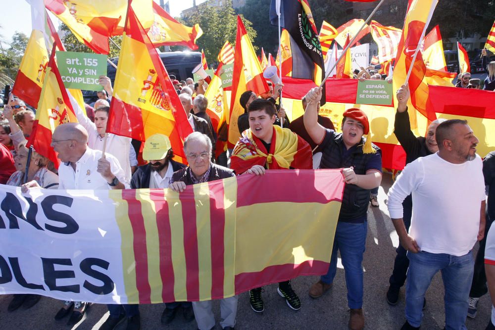 Concentració a Girona en favor de la unitat d'Espanya