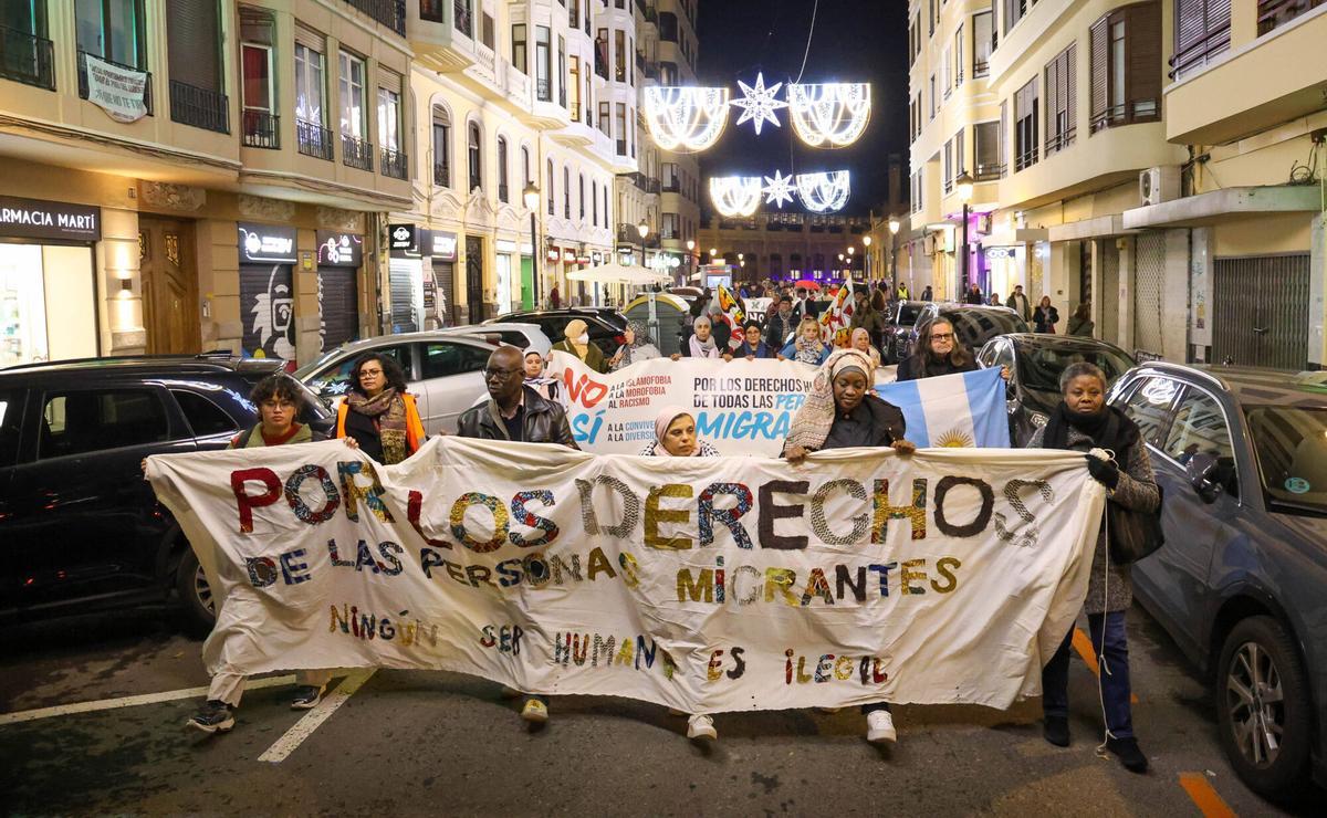 Valencia VLC manifestación por los derechos de las personas migrantes