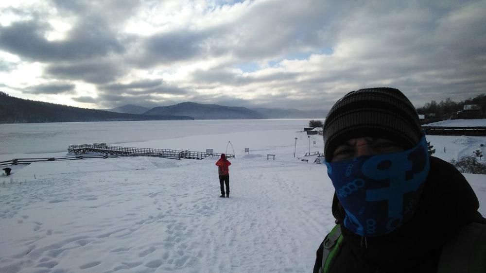 Dos montañeros de Granja de Moreruela, en el Polar