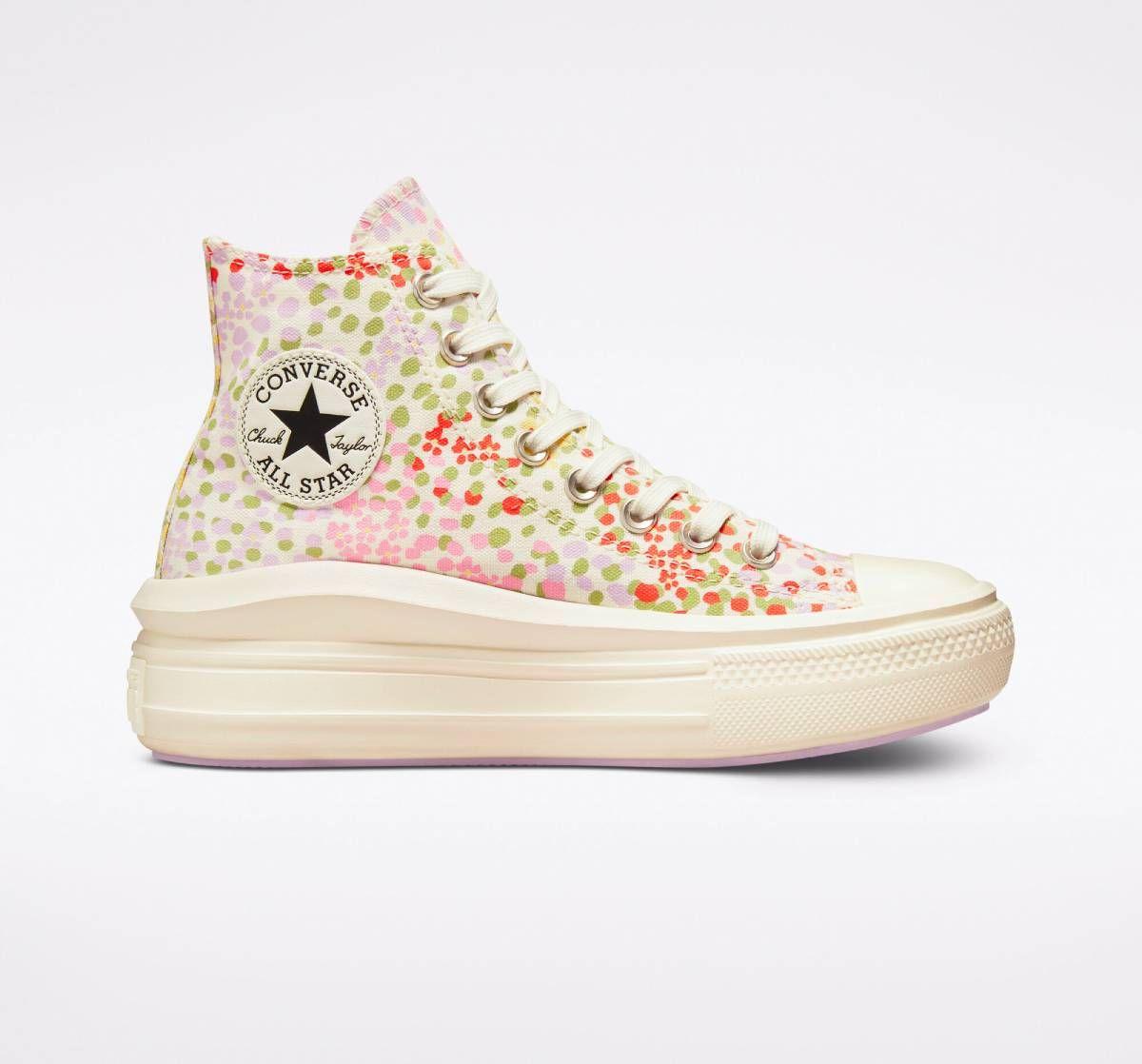 Converse de plataforma estampado multicolor