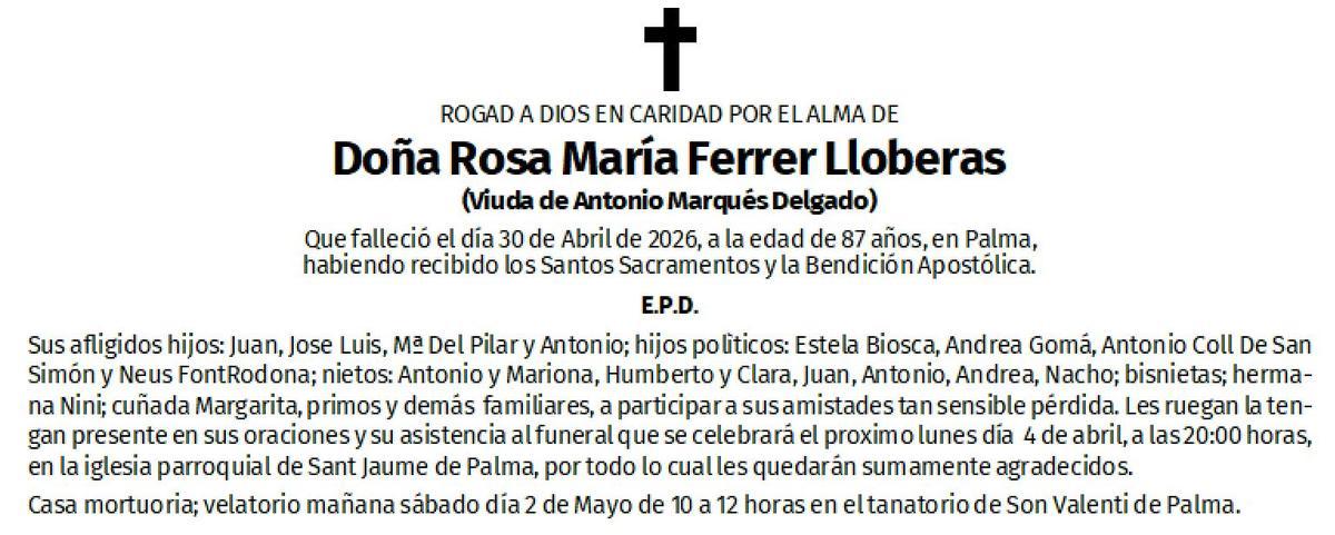 Doña Rosa María Ferrer Lloberas