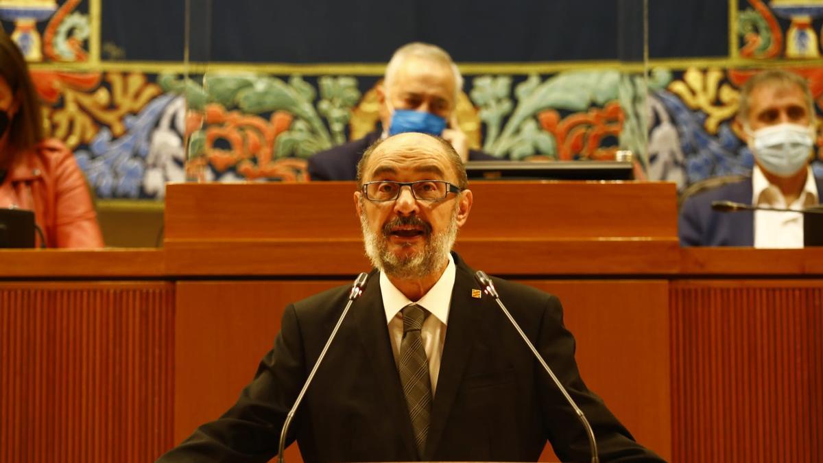 Javier Lambán comparece en el debate del estado de la comunidad