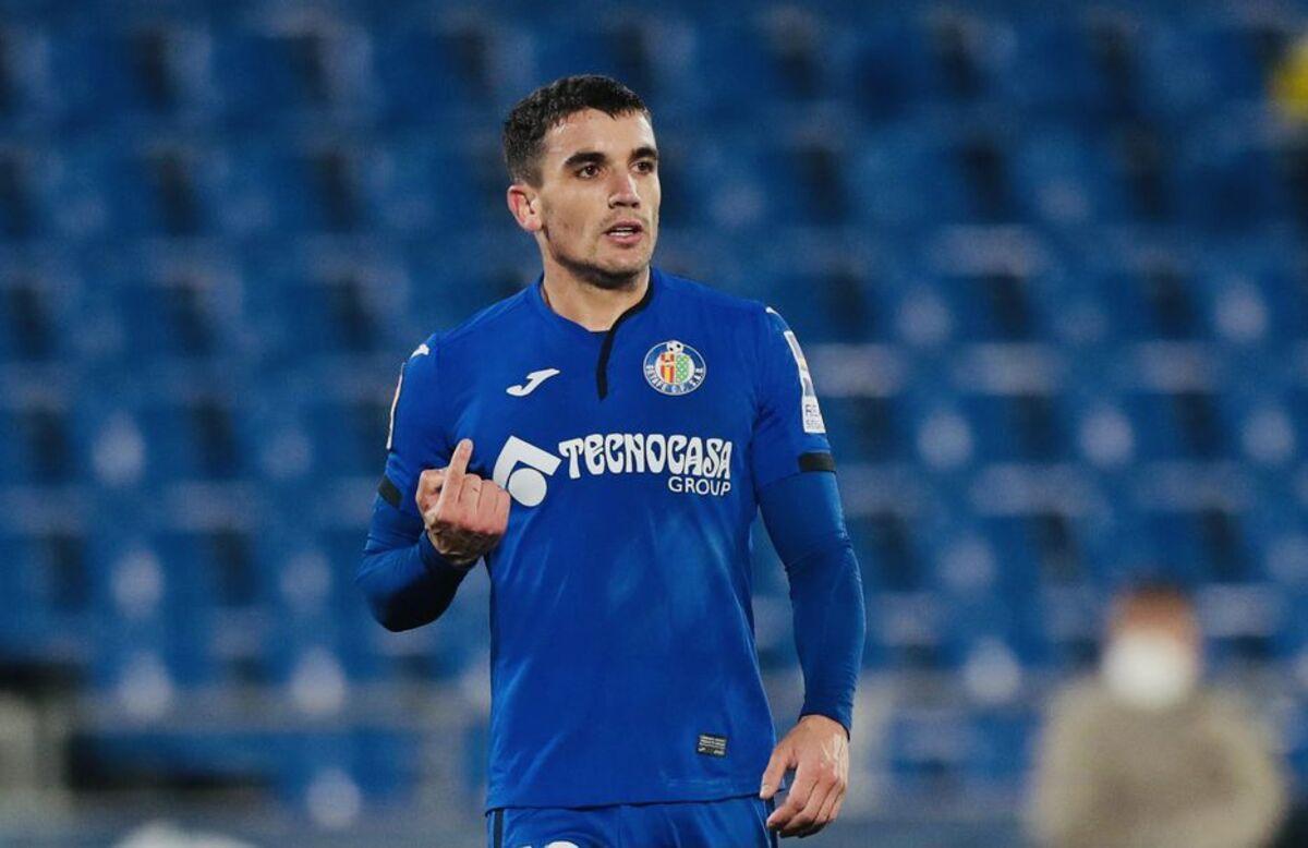 Mauro Arambarri, durante un encuentro con el Getafe CF.