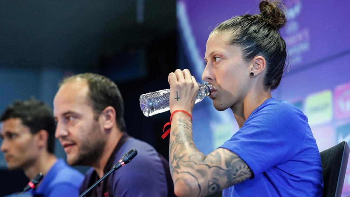 Jenni Hermoso y Lluís Cortés hablaron en la previa al Real Madrid - Barça