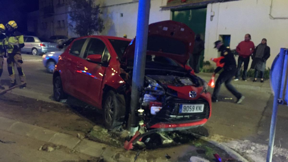 Accidente ocurrido este jueves en Huesca