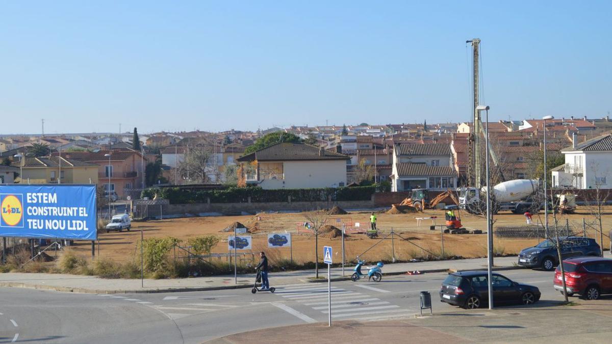 El terreny on s’ubicarà el nou supermercat de la marca alemanya