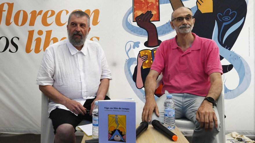 Bragado y Gallego, durante la
charla. | Pablo H. Gamarra