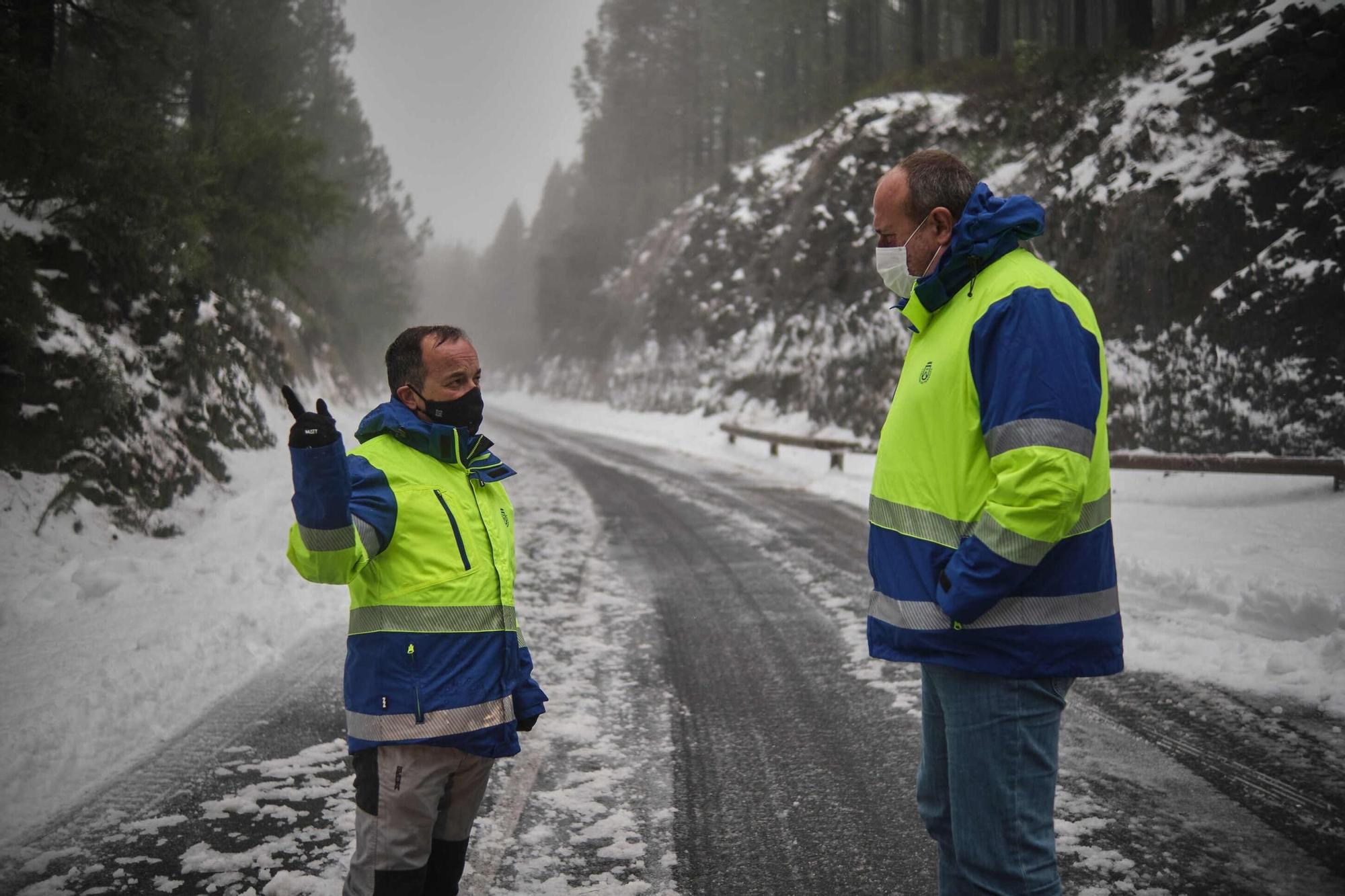 La nieve que dejó 'Filomena' en el Teide