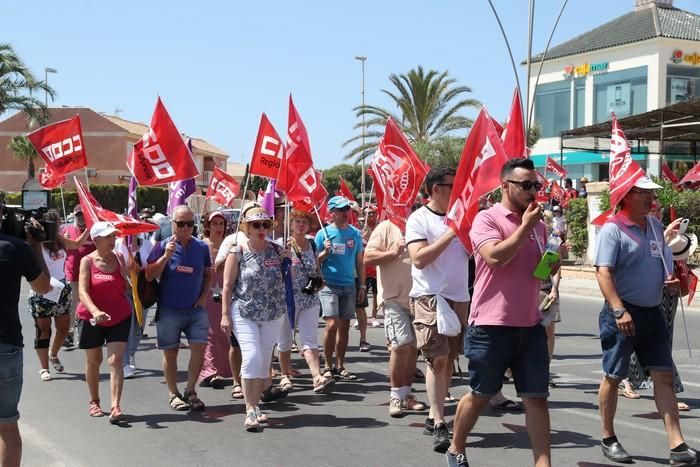 Protesta del sector de la hostelería en La Manga