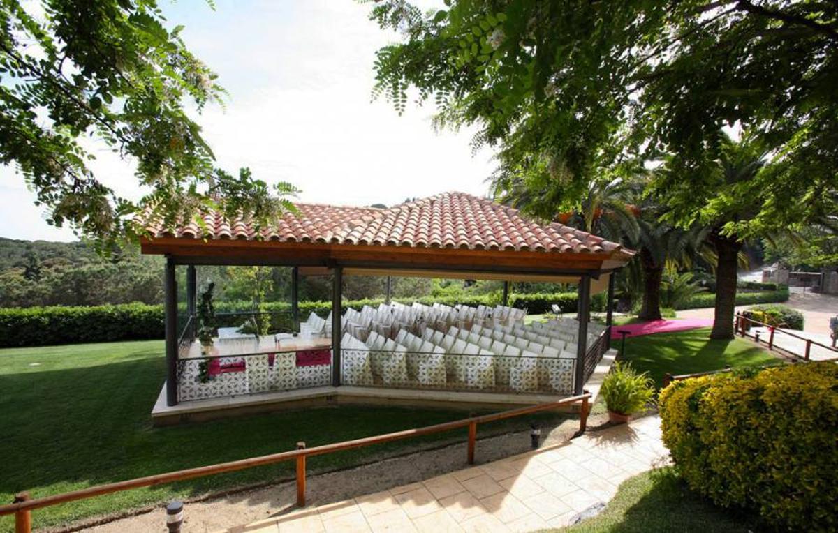 Espacio de ceremonias en el Castell de l'Oliver