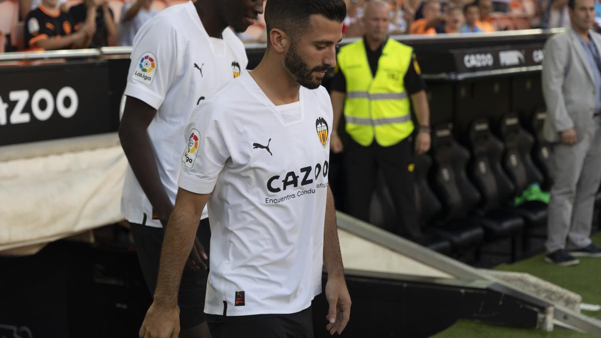 Valencia. Presentacion del Valencia CF 2022-2023 ante el Atalanta en Mestalla.