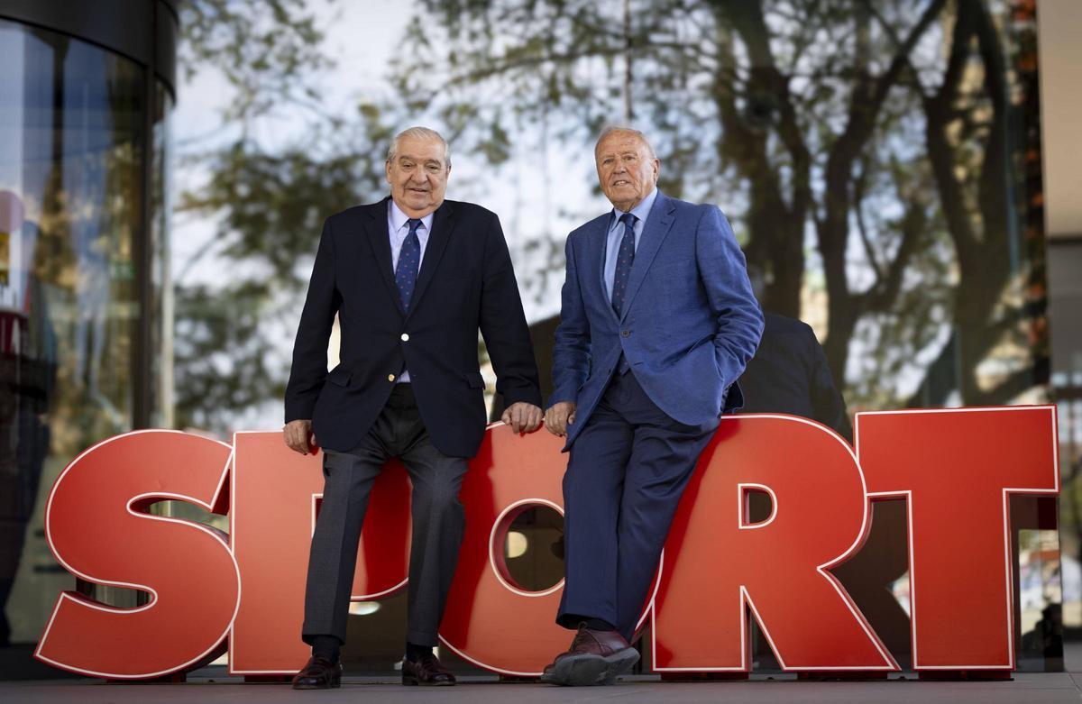 El presidente de la RFEG, Juan Guerrero-Burgos y el presidente de la RCGolf, Ramon Nogué, visitaron SPORT