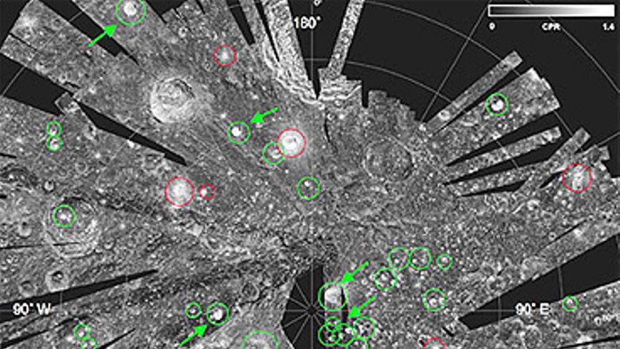 Un radar de la NASA descubre depósitos de agua en el polo norte de la Luna